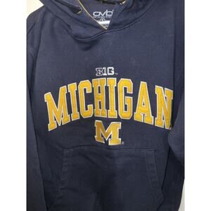 OVB Michigan Wolverines Men's S Blue Yellow Pullover Hoodie Sweatshirt‎ Vintage